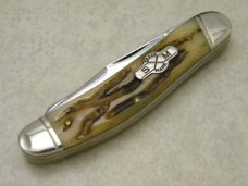 Schatt & Morgan Cutlery Co. Titusville PA Bone Series #5-V 042160 Sowbelly Knife in Box c.2011