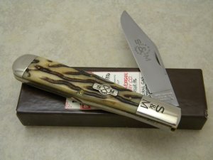 Schatt & Morgan Titusville PA. 2011 Series 5-IV Worm Groove Bone 041102 Coke Bottle Knife in Box