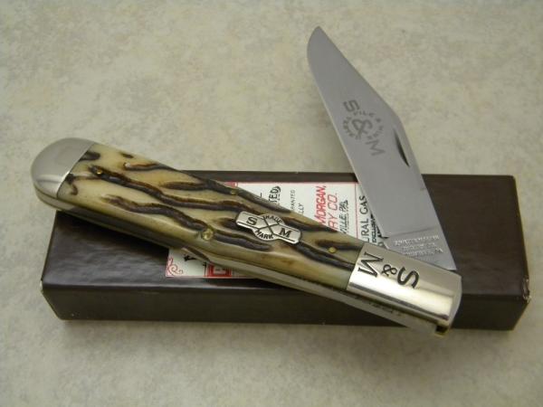 Schatt & Morgan Titusville PA. 2011 Series 5-IV Worm Groove Bone 041102 Coke Bottle Knife in Box Schatt & Morgan Titusville PA. 2011 Series 5-IV Worm Groove Bone 041102 Coke Bottle Knife in Box