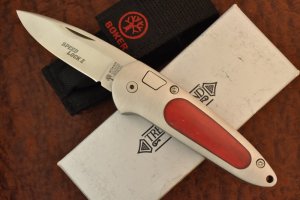 BOKER TREE BRAND STAINLESS SOLINGEN GERMANY RED BONE SPEED LOCK II KNIFE AUTO AUTOMATIC