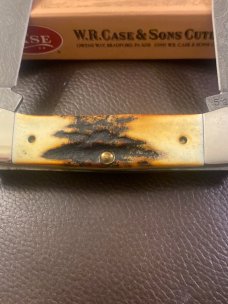 1997 Case XX USA 3 Dots 52131 D Fat & Gnarly Stag Canoe With Damascus Blades Brand New In Box 1997 Case XX USA 3 Dots 52131 D Fat & Gnarly Stag Canoe With Damascus Blades Brand New In Box