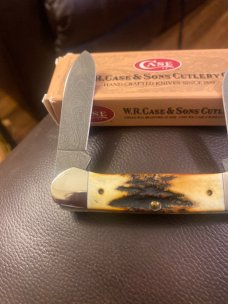 1997 Case XX USA 3 Dots 52131 D Fat & Gnarly Stag Canoe With Damascus Blades Brand New In Box 1997 Case XX USA 3 Dots 52131 D Fat & Gnarly Stag Canoe With Damascus Blades Brand New In Box