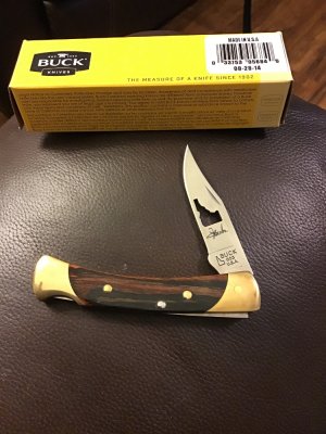 NEW BUCK 0055BRS-B THE 55 IDAHO CUTOUT ON BLADE POCKET KNIFE BRAND NEW IN THE BOX