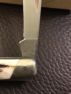 VINTAGE BUCK USA 305 STAG HANDLE POCKET KNIFE WITH TWO BLADES OVER 40 YEARS OLD NIB VINTAGE BUCK USA 305 STAG HANDLE POCKET KNIFE WITH TWO BLADES OVER 40 YEARS OLD NIB