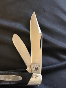 VINTAGE BUCK 319 USA NAVY BLUE HANDLE PUNCH KNIFE WITH TWO BLADES AND THE PUNCH BLADE VINTAGE BUCK 319 USA NAVY BLUE HANDLE PUNCH KNIFE WITH TWO BLADES AND THE PUNCH BLADE
