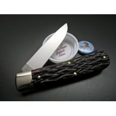 Great Eastern Cutlery #74 Mustang Black Plum Jigged Bone GEC 745120 Great Eastern Cutlery #74 Mustang Black Plum Jigged Bone GEC 745120