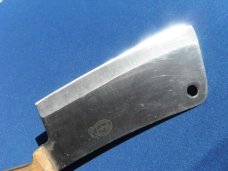 Carvel Hall Meat Cleaver Stainless Molybdenum Steel 6" Knife Wood Handle. Made in Japan. SHARP!!! Carvel Hall Meat Cleaver Stainless Molybdenum Steel 6" Knife Wood Handle. Made in Japan. SHARP!!!