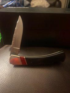2010 Mint Buck 503BFSLE-B Buffalo Horn Pocket Knife With A Jasper Flint Fish Limited Edition NIB 2010 Mint Buck 503BFSLE-B Buffalo Horn Pocket Knife With A Jasper Flint Fish Limited Edition NIB
