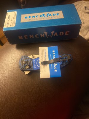New Benchmade 300-1 Axis Flipper BlueClass  154CM Manual Open With Belt/Pocket Clip New In Box