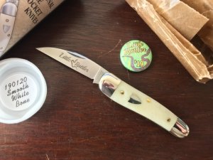 Great Eastern Cutlery Tidioute 190120 Little Rattler, Smooth White Bone Handle, (GEC 19), New 