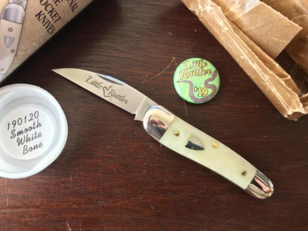 Great Eastern Cutlery Tidioute 190120 Little Rattler, Smooth White Bone Handle, (GEC 19), New Great Eastern Cutlery Tidioute 190120 Little Rattler, Smooth White Bone Handle, (GEC 19), New