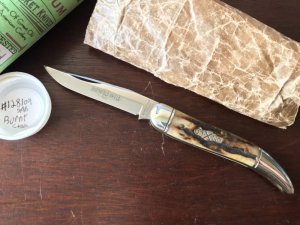 Great Eastern Cutlery Northfield 128109 SAB (Saber Grind) Toothpick, Burnt Stag Handle, (GEC 12) New