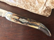 Great Eastern Cutlery Northfield 128109 SAB (Saber Grind) Toothpick, Burnt Stag Handle, (GEC 12) New