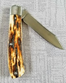 Dean Robertson Custom Mammoth ivory Native Knife, 01 Tool, 4" clsd,New,box and coa#293