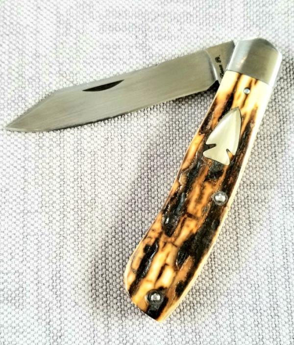 Dean Robertson Custom Mammoth ivory Native Knife, 01 Tool, 4" clsd,New,box and coa#293