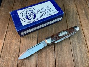 Case Classic 3 Backspring Whittler Utica Brown Jigged Bone 1990