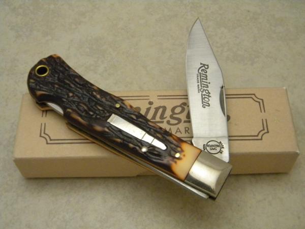 Remington USA 1990 R1306 Double Bubble Secret Agent Lockback Knife Remington USA 1990 R1306 Double Bubble Secret Agent Lockback Knife