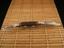 SCHRADE+ OLD TIMER USA MADE 858 LUMBERJACK LARGE FOLDING STOCKMAN POCKET KNIFE & ORIGINAL SHEATH