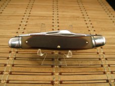 SCHRADE+ OLD TIMER USA MADE 858 LUMBERJACK LARGE FOLDING STOCKMAN POCKET KNIFE & ORIGINAL SHEATH