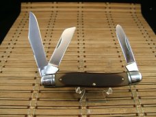 SCHRADE+ OLD TIMER USA MADE 858 LUMBERJACK LARGE FOLDING STOCKMAN POCKET KNIFE & ORIGINAL SHEATH