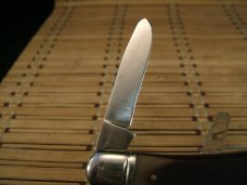 SCHRADE+ OLD TIMER USA MADE 858 LUMBERJACK LARGE FOLDING STOCKMAN POCKET KNIFE & ORIGINAL SHEATH