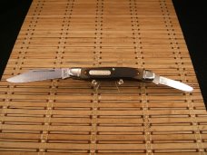 SCHRADE+ OLD TIMER USA MADE 858 LUMBERJACK LARGE FOLDING STOCKMAN POCKET KNIFE & ORIGINAL SHEATH