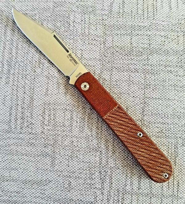 LION STEEL SHUFFLER NATURAL MICARTA EURO BARLOW JACK KNIFE, ULTRALIGHT NIB. 2020 was only time made