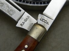 Ka-Bar Kabar Union Cut Co Bone 370 One-Arm Razor Trapper Knife 