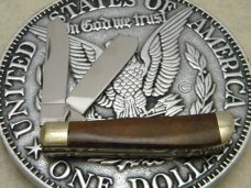 Ka-Bar Kabar Union Cut Co Wood OHO89 One-Arm Razor Trapper Knife 