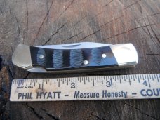 Uncle Henry / Scharde Lock-back Pocket Knife with Ram's Horn Scales. Uncle Henry / Scharde Lock-back Pocket Knife with Ram's Horn Scales.