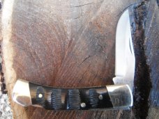 Uncle Henry / Scharde Lock-back Pocket Knife with Ram's Horn Scales. Uncle Henry / Scharde Lock-back Pocket Knife with Ram's Horn Scales.