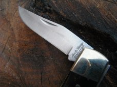 Uncle Henry / Scharde Lock-back Pocket Knife with Ram's Horn Scales. Uncle Henry / Scharde Lock-back Pocket Knife with Ram's Horn Scales.