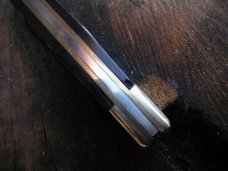 Uncle Henry / Scharde Lock-back Pocket Knife with Ram's Horn Scales. Uncle Henry / Scharde Lock-back Pocket Knife with Ram's Horn Scales.