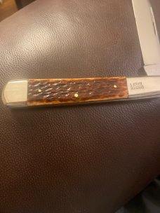 Vintage Custom Mervin Masters Bone Handle Large Barlow With Beautiful Bolsters And A Single LP Blade Vintage Custom Mervin Masters Bone Handle Large Barlow With Beautiful Bolsters And A Single LP Blade