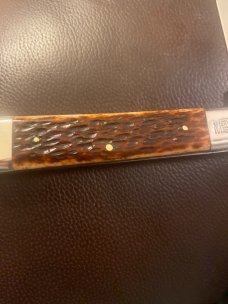 Vintage Custom Mervin Masters Bone Handle Large Barlow With Beautiful Bolsters And A Single LP Blade Vintage Custom Mervin Masters Bone Handle Large Barlow With Beautiful Bolsters And A Single LP Blade