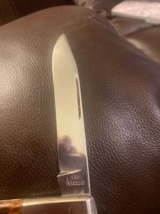 Vintage Custom Mervin Masters Bone Handle Large Barlow With Beautiful Bolsters And A Single LP Blade Vintage Custom Mervin Masters Bone Handle Large Barlow With Beautiful Bolsters And A Single LP Blade