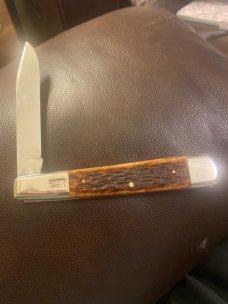 Vintage Custom Mervin Masters Bone Handle Large Barlow With Beautiful Bolsters And A Single LP Blade Vintage Custom Mervin Masters Bone Handle Large Barlow With Beautiful Bolsters And A Single LP Blade