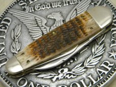Case USA 1989 NKCA Club Knife ROG 62070 SS Rogers Bone Large Sleeveboard