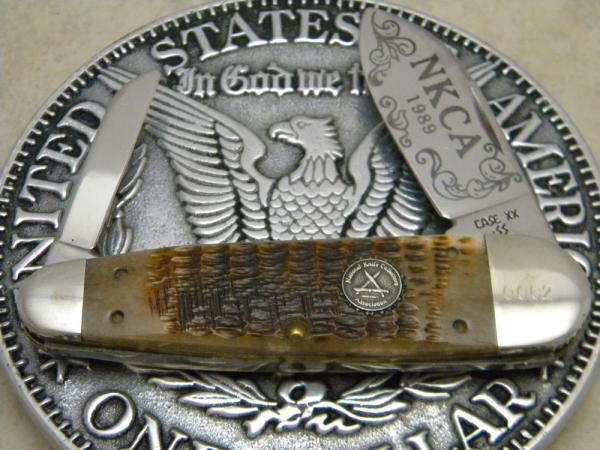 Case USA 1989 NKCA Club Knife ROG 62070 SS Rogers Bone Large Sleeveboard