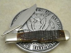 Case XX SS USA 1983 Bone C61050L Coke Bottle Swing Guard Lockback NKCA Club Knife