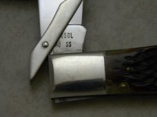 Case XX SS USA 1983 Bone C61050L Coke Bottle Swing Guard Lockback NKCA Club Knife
