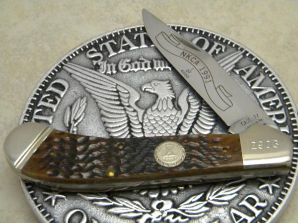 Case XX USA Bradford, PA Bone DB61100 SS NKCA 1991 1 Of 4000 Saddlehorn Knife 