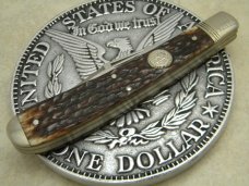 Camillus New York USA Bone CCC-4 Jumbo Banana Trapper - 1998 NKCA Club Knife Camillus New York USA Bone CCC-4 Jumbo Banana Trapper - 1998 NKCA Club Knife