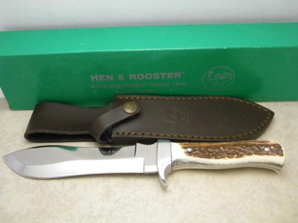  Hen & Rooster HR-4902 German Stainless Steel Stag Handle Bowie Knife