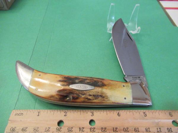Case XX 1976 Grey Etch Clasp Stag Handle Pattern # 5172 SSP Case XX 1976 Grey Etch Clasp Stag Handle Pattern # 5172 SSP