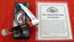 CASE XX USA 61549 WL Crimson Bone EXCLUSIVE LARGE COPPERLOCK Wharncliffe Knife 2012 MIB w/COA