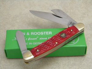 Hen and Rooster Bertram Cutlery Solingen Germany 313-RPB Bone Stockman Knife in Box