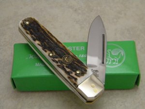 Hen & Rooster Bertram Germany 271-DS Stag 1 Blade Coffin  Jack Knife in Box