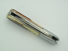 Queen Cutlery #22 Barlow burnt orange saw cut imitation bone