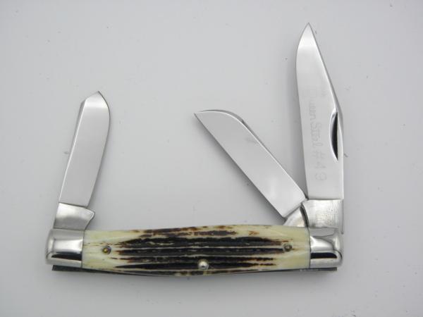 Queen Cutlery #49 Large Stockman Winterbottom bone: 4 1/4” closed, circa 1961 Queen Cutlery #49 Large Stockman Winterbottom bone: 4 1/4” closed, circa 1961